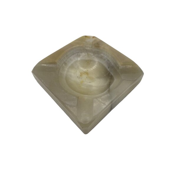 Vintage Marble Ashtray W/Unique Veining Smoke Cigars, Cigarettes Retro - Picture 2 of 7